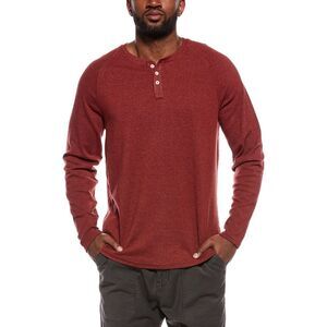 The Normal Brand Mens  Puremeso Everyday Henley T-Shirt, Red